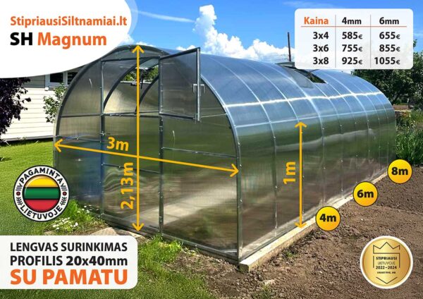 Šiltnamis SH MAGNUM (20x40 Plotis 3 m.) - Image 2