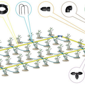 Šiltnamio laistymo sistema KETURKOJIS gravitacinis