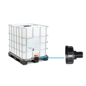 Pajungimas prie IBC konteinerio/toninės talpos 60mm ir sriegis ¾”