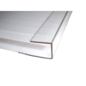 Polikarbonato užbaigimo profilis U (4×2100 mm.) arba (6×2100 mm.)