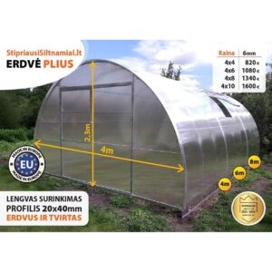 Šiltnamis ErdvėPlius (20x40 Plotis 4 m.)
