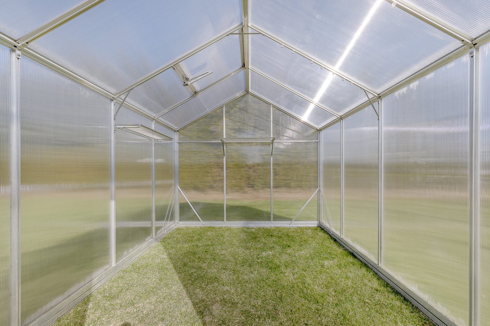 Aliuminis SANUS šiltnamis (Plotis 2,2 m.) su polikarbonato danga - Image 2