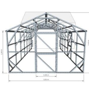 Dvišlaitis šiltnamis 3500×6480