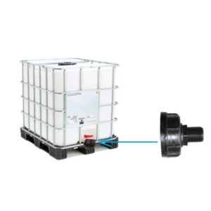 Pajungimas prie IBC konteinerio/toninės talpos 60mm ir sriegis ¾”